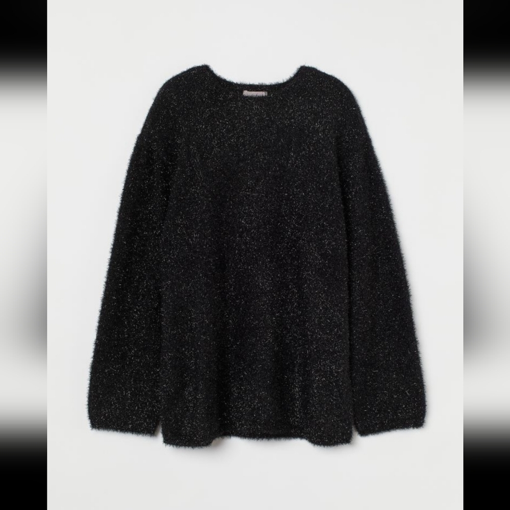 H&M oversized black sparkly sweater